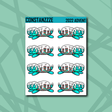 Load image into Gallery viewer, Spooky Winter Turtle Sticker Sheet
