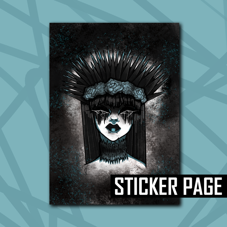 Winter Witch Sticker Page