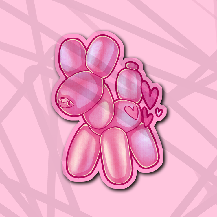 Valentines Day Balloon Dog Die Cut