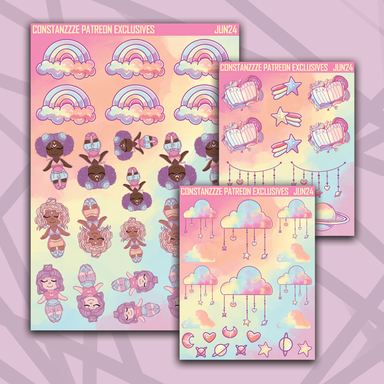 Pastel Cloud Deco Sticker Sheets