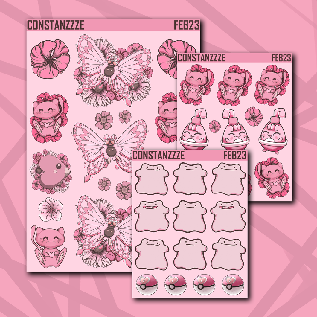 Pink Poke Deco Sticker Sheets