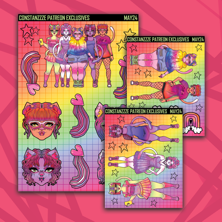 Pride Meow Meow Deco Sticker Sheets