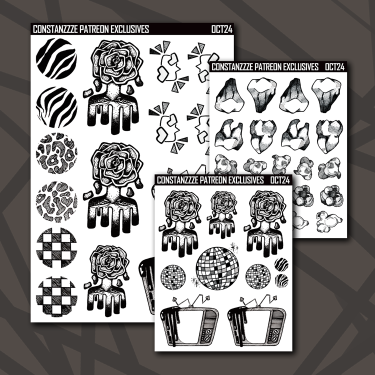 Inktober Deco Sticker Sheets