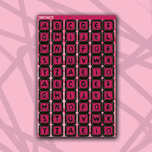 Load image into Gallery viewer, CPC Jumbo Bead Letter Sticker Sheet
