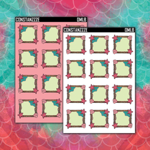 Load image into Gallery viewer, Red Mermaid Box Sticker Sheet
