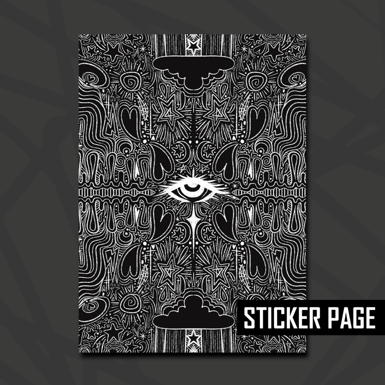 Black Celestial Tears Sticker Page