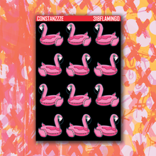 Load image into Gallery viewer, 318 Flamingo Floatie Sticker Sheet
