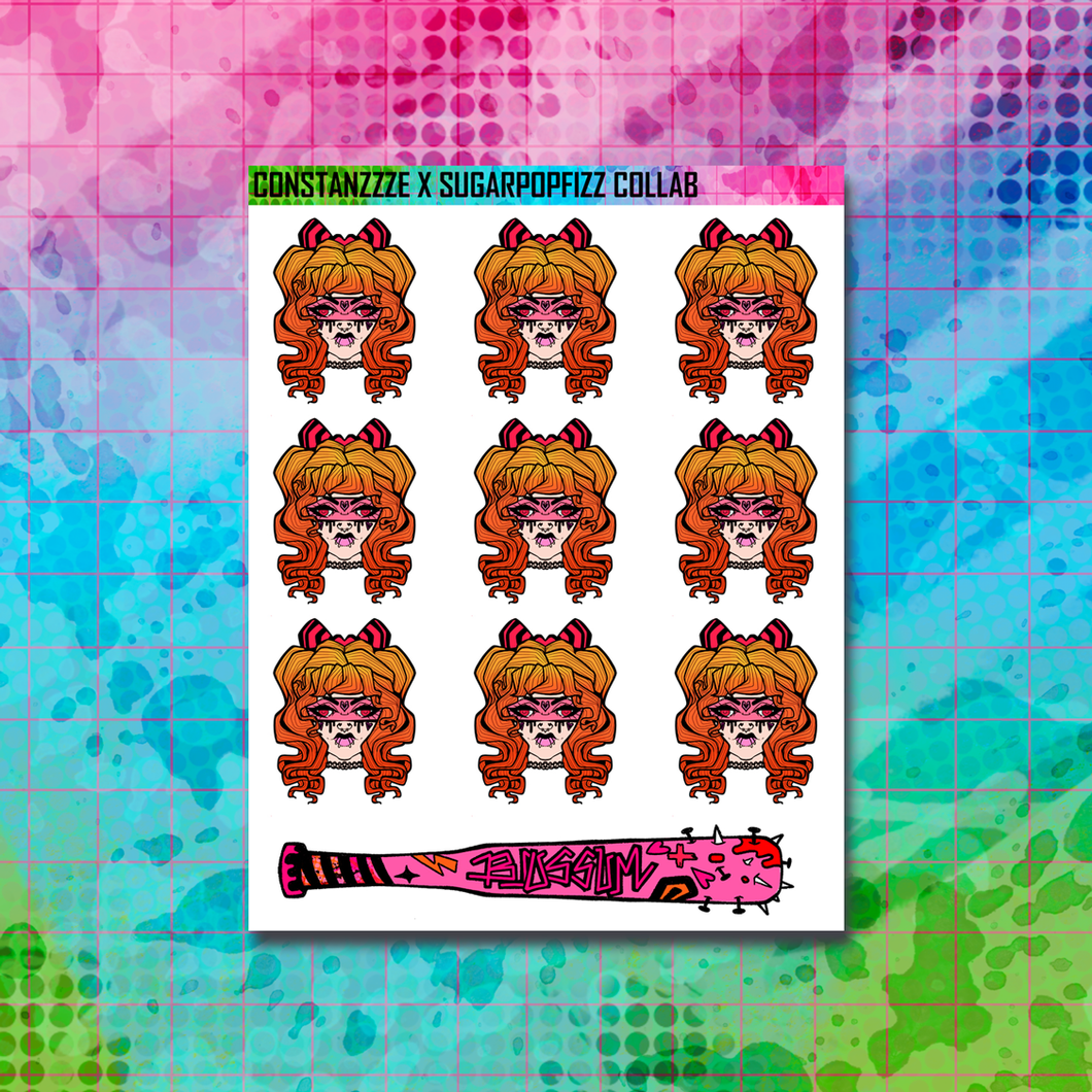 Girl Gang Blossom Head Sticker Sheet