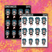 Load image into Gallery viewer, Spooky All Year Blue Hair Chibi Sticker Sheet
