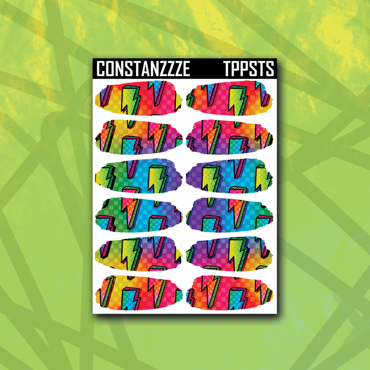 Rainbow Bolts Medium Swatch Sticker Sheet