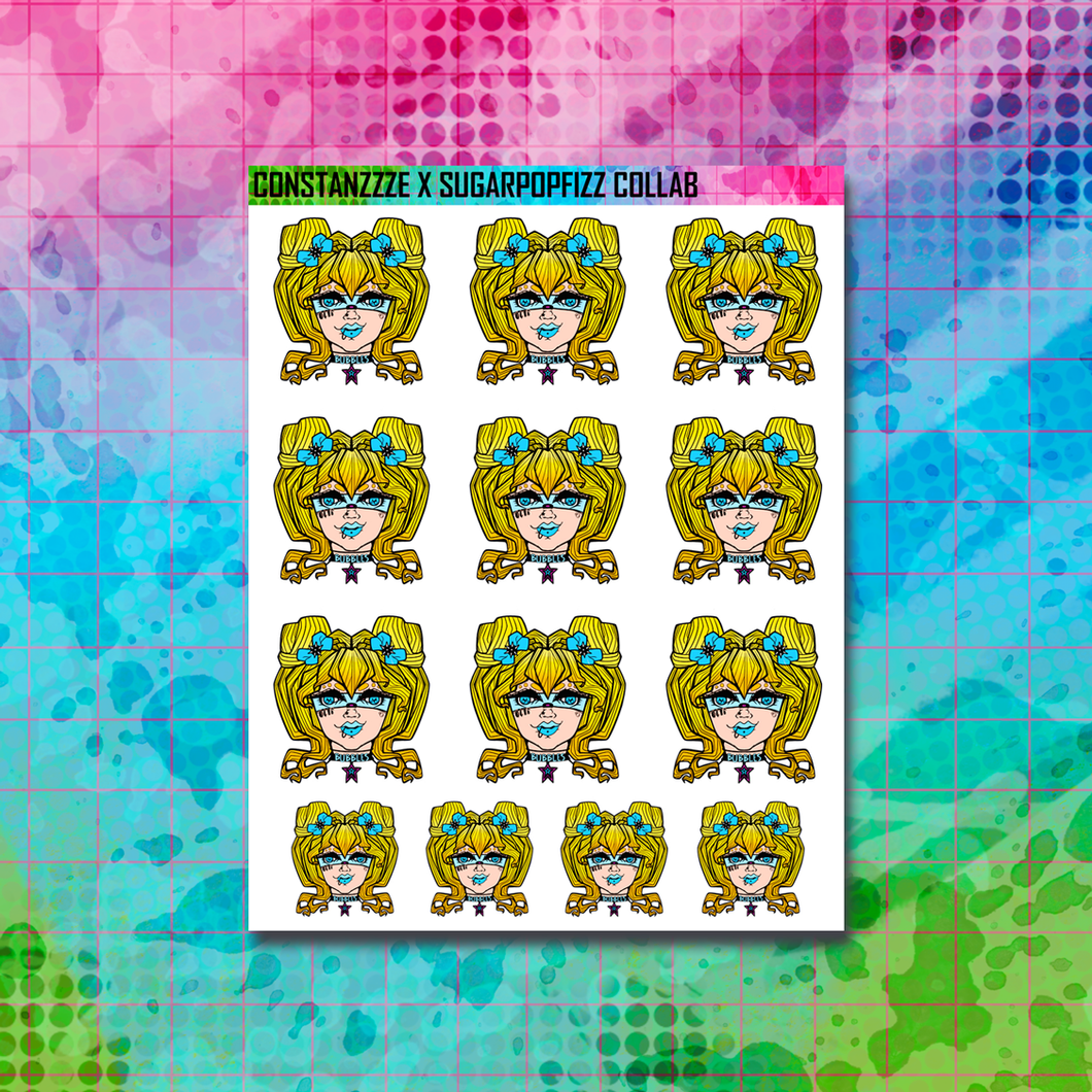 Girl Gang Bubbles Head Sticker Sheet