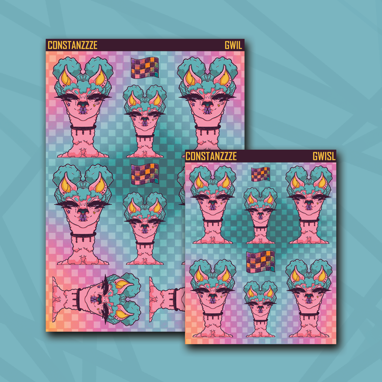 Race To Wild Buns Llama Babe Sticker Sheet