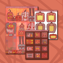 Load image into Gallery viewer, Carver Deco Box, Stamp and Pumpkin Sticker Sheets
