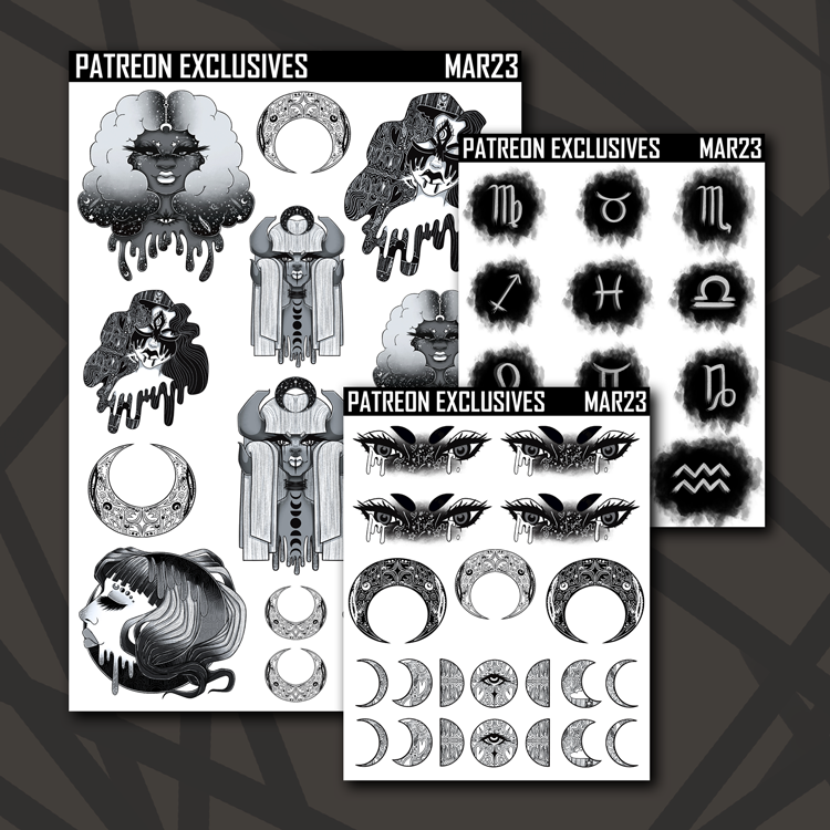 Patreon Celestial Tears 2.0 Deco Sticker Sheets