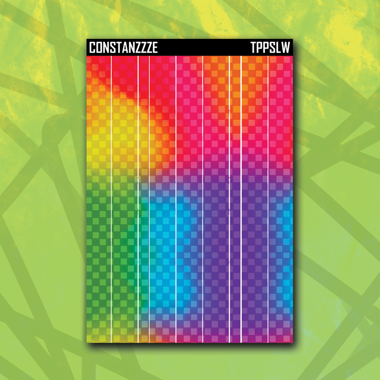 Rainbow Checker Washi Strip Sticker Sheet