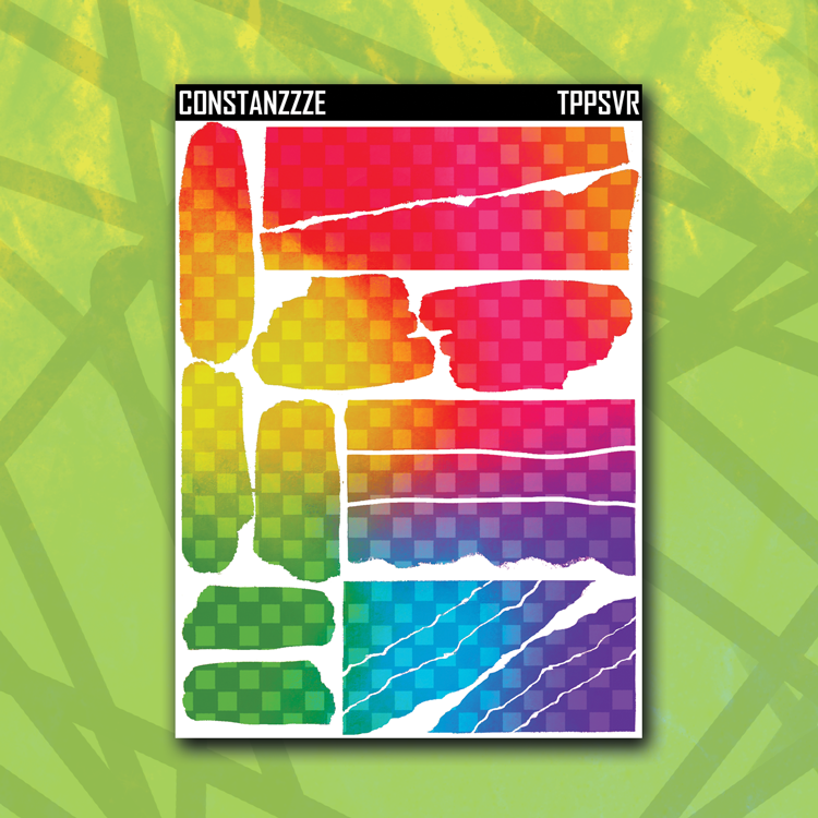 Rainbow Checker Variety Swatch and Rippies Sheet