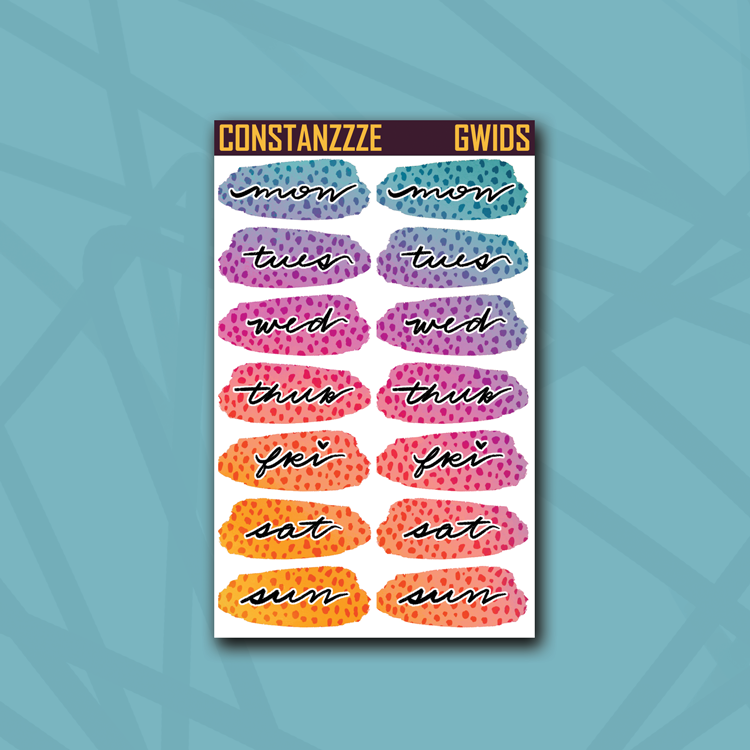 Race to Wild Cheetah Day Swatch Sticker Sheet