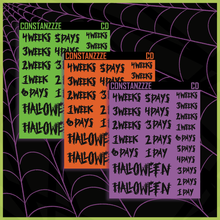 Load image into Gallery viewer, Halloween Countdown Lettering Sticker Sheet
