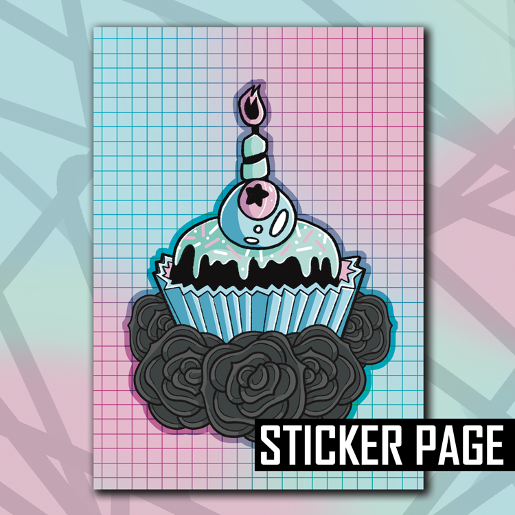 Celebration Cupcake Sticker Page