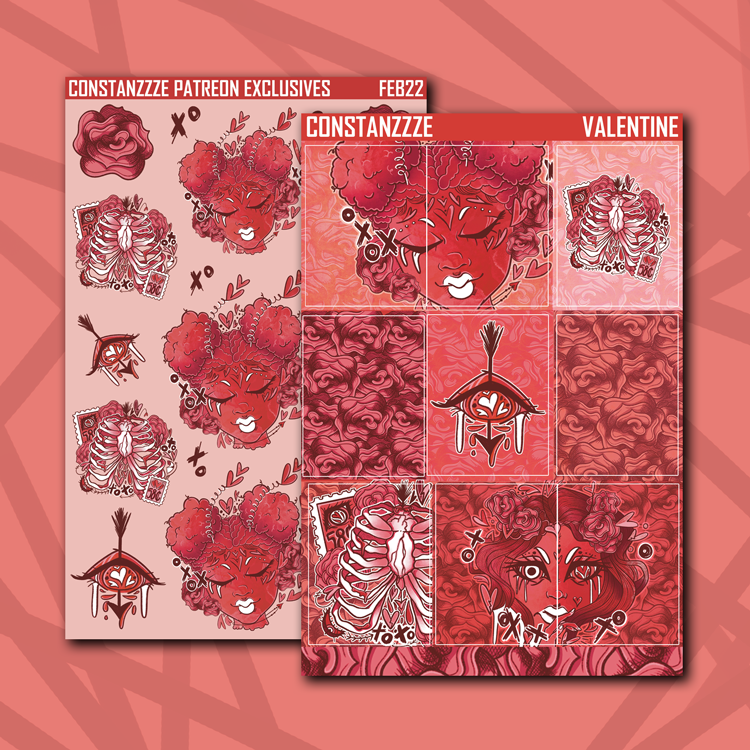 My Valentine Deco Box Sticker Sheets