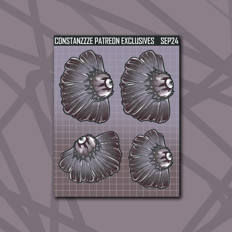 Haunted Florals Eye Flower Deco Sticker Sheet