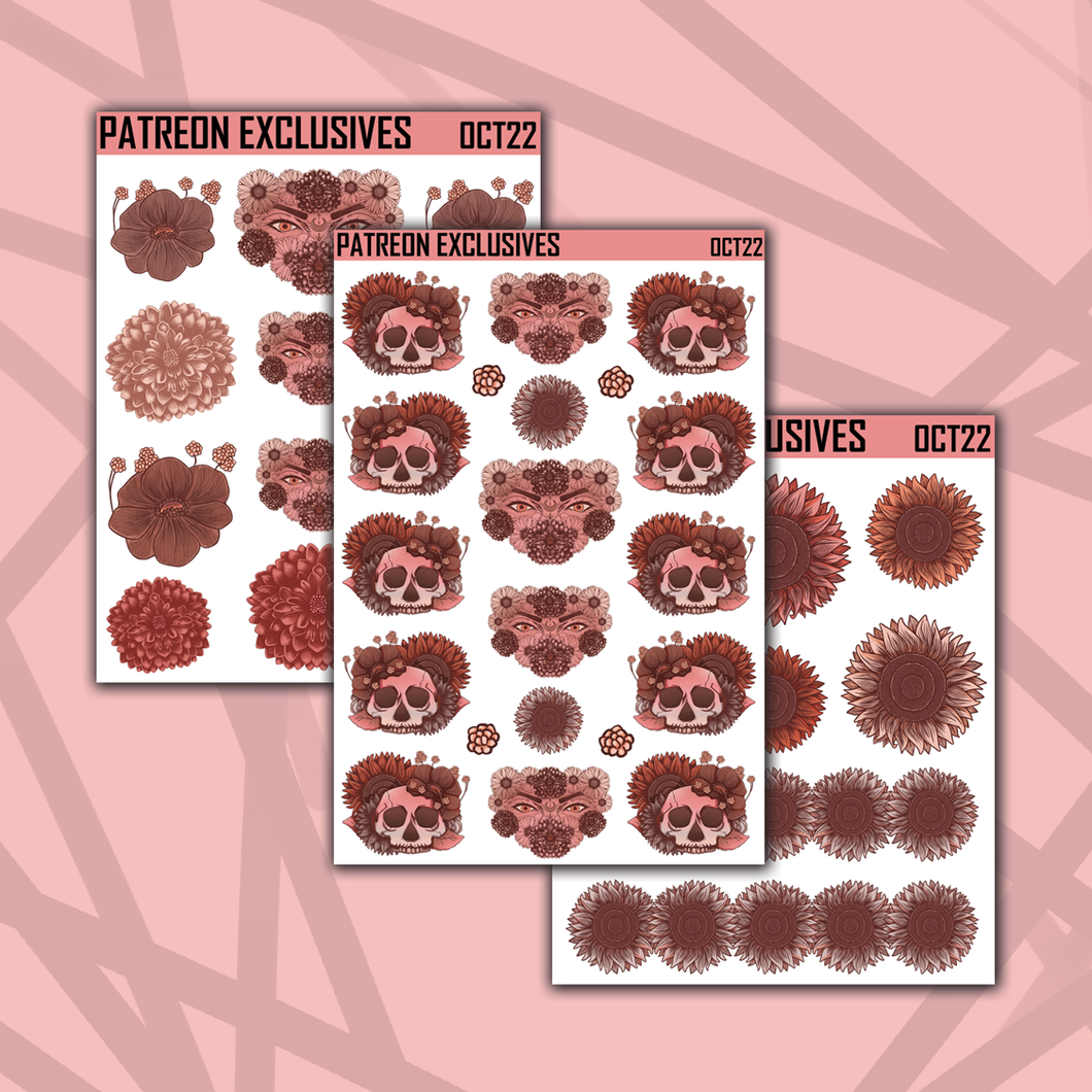 Fall Florals Deco Sticker Sheets