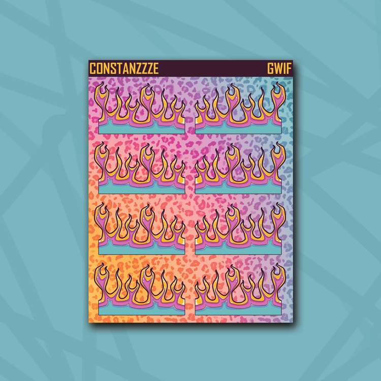 Race to Wild Flames Sticker Sheet