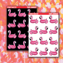 Load image into Gallery viewer, 318 Flamingo Floatie Sticker Sheet
