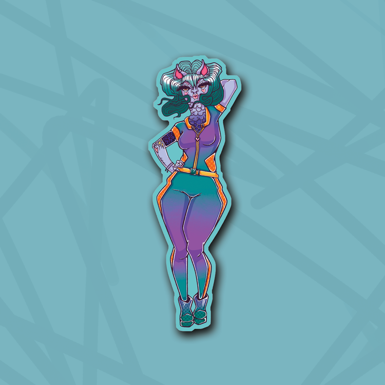 Wild Racing Llama Die Cut