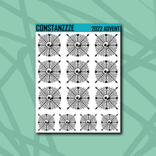 Load image into Gallery viewer, Spooky Winter Skullflake Sticker Sheet
