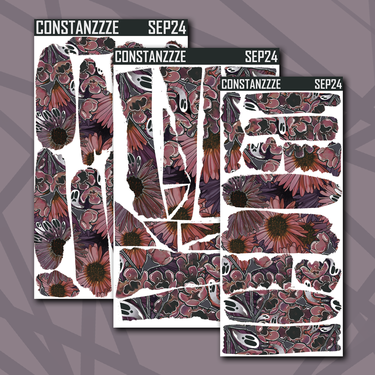 Haunted Florals Ghostie Themed Layering Sheets