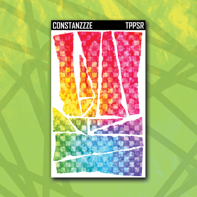Rainbow Glitter Checker Rippies Sticker Sheet