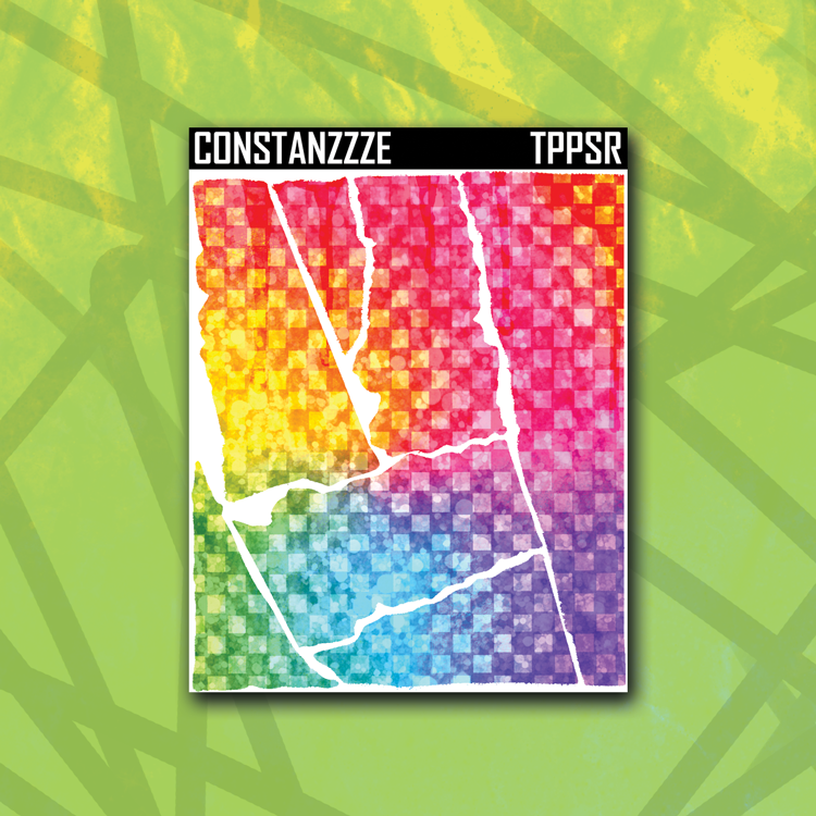 Rainbow Glitter Checker Small Rippies Sticker Sheet