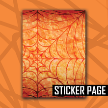 Load image into Gallery viewer, Halloweenie 26 Glitter Spider Web Sticker/Paper Page
