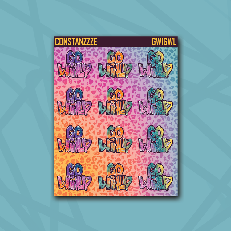 Race to Wild GO Wild Zombie Lettering Sticker Sheet