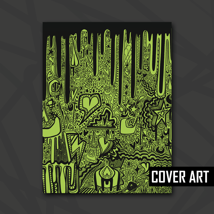 Green Doodle Drip Disc Album – Constanzzze