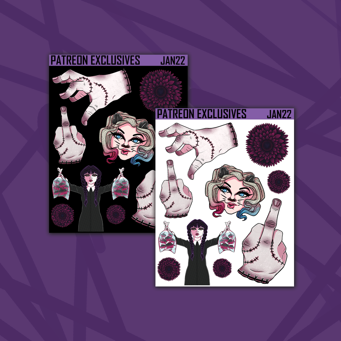 Wednesday Mixed Deco Sticker Sheets – Constanzzze