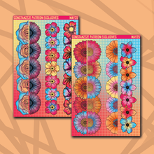 Load image into Gallery viewer, 318 Florals Strips Deco Sticker Sheets

