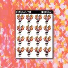 Load image into Gallery viewer, 318 Chibi Happy Stabby Sticker Sheet
