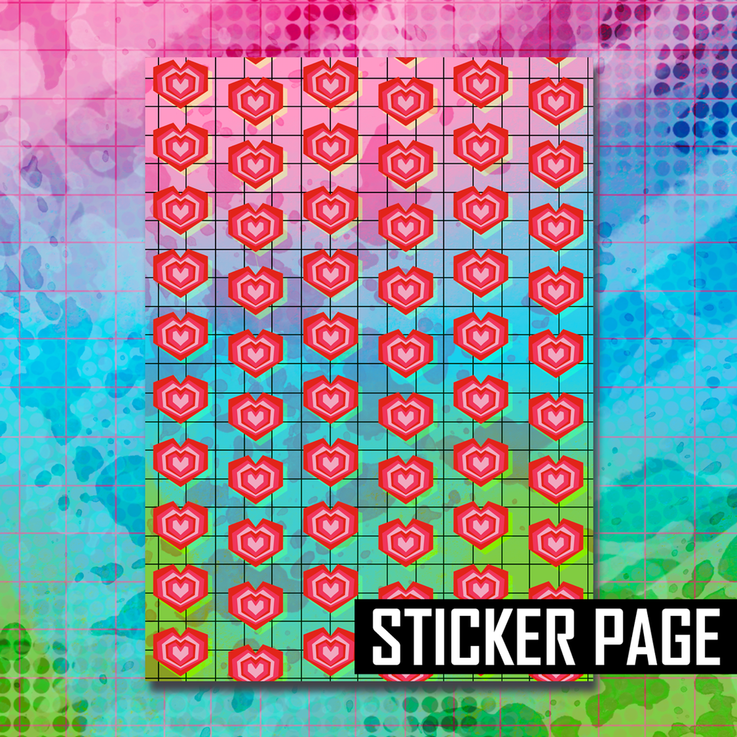 Girl Gang Hearts Sticker Page