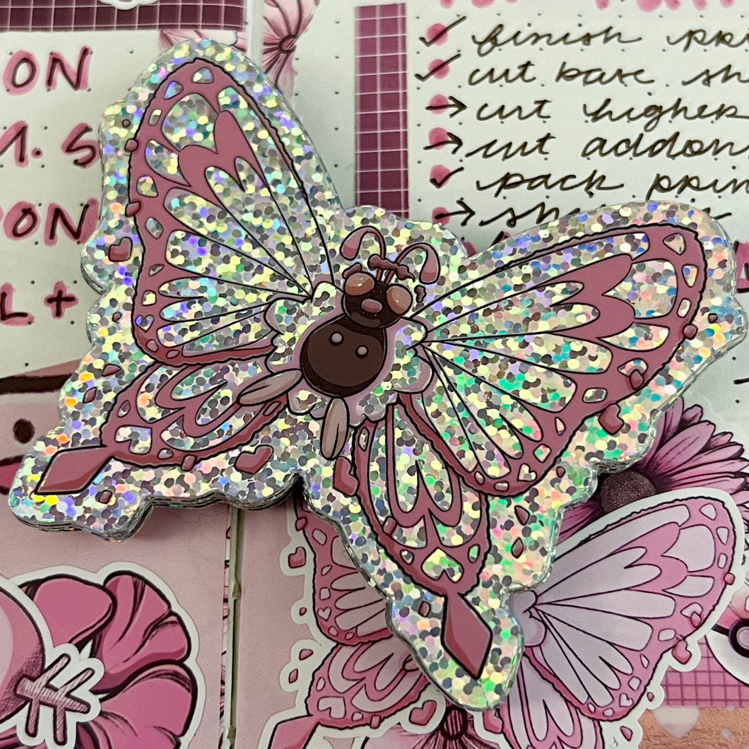 Butterfly Glitter Vinyl Sticker