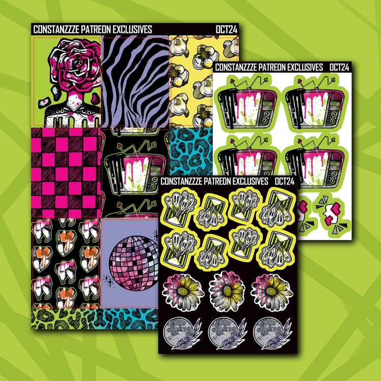 Colorful Inktober Deco+ Sticker Sheets
