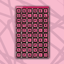Load image into Gallery viewer, CPC Jumbo Bead Letter Sticker Sheet
