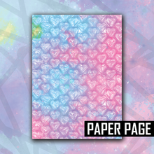 Load image into Gallery viewer, Kandi Galaxy Heart Bubble Sticker/Paper Page

