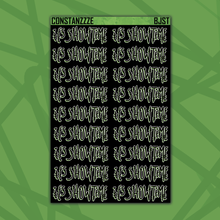 Load image into Gallery viewer, Blackout Showtime Lettered Sticker Sheet
