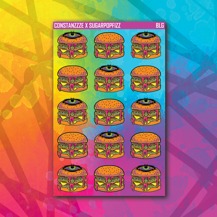 Halloween Burger Sticker Sheets