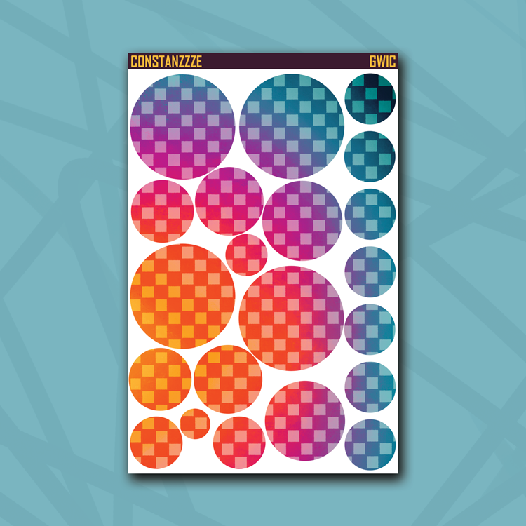 Race to Wild Large Checker Circle Sticker Sheet