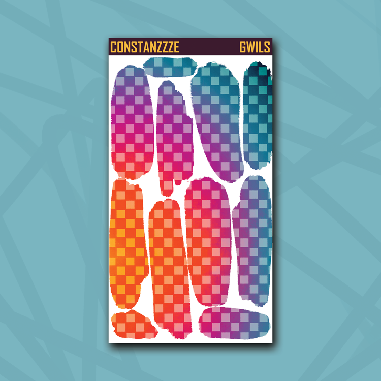 Race to Wild Large Checker Large Swatch Sticker Sheet