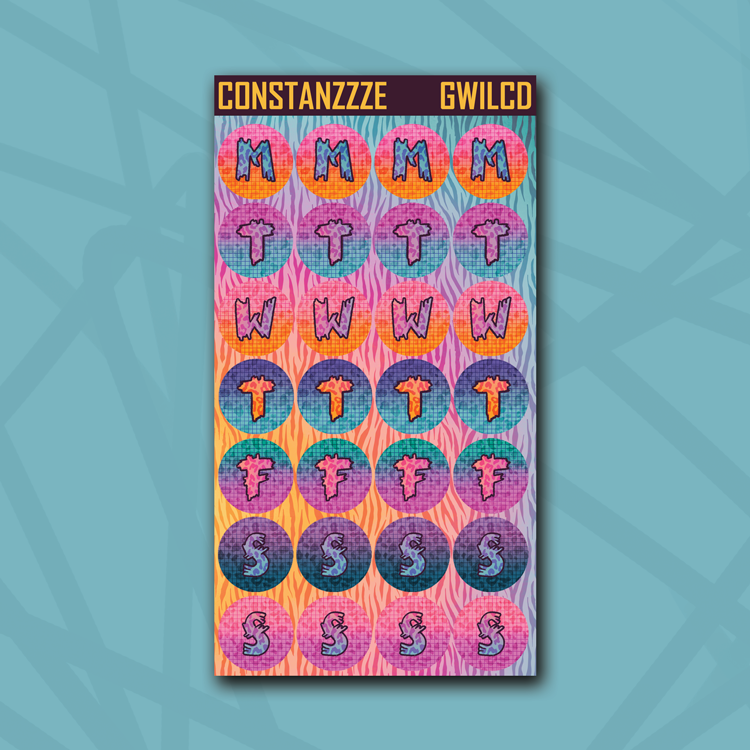 Race to Wild Large Circle Day Sticker Sheet