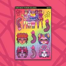 Load image into Gallery viewer, Pride Meow Meow Deco Sticker Sheets
